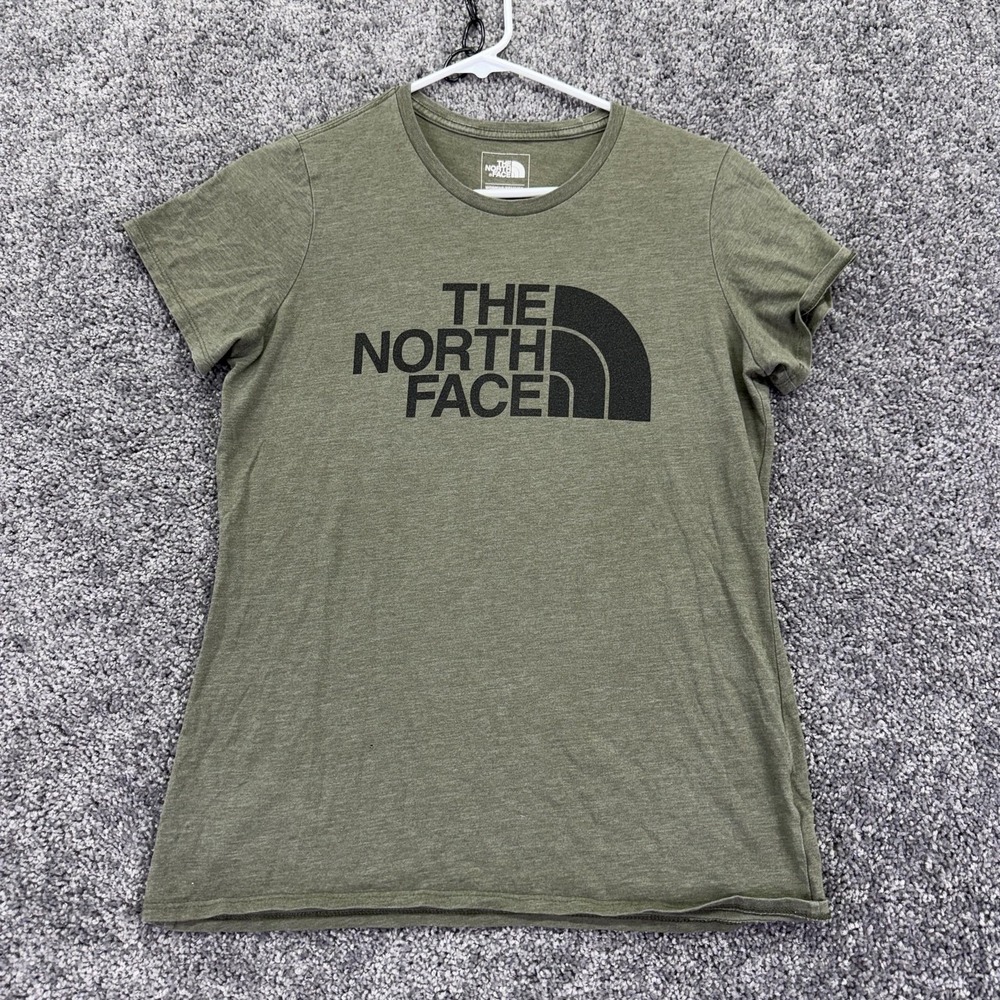 The North Face Shirt Womens Medium Green Logo Graphic Tee Short Sleeve Casual